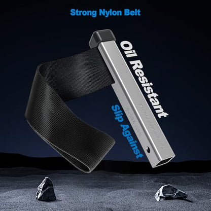 Adjustable 1/2" Drive Strap Wrench with Anti-Slip Nylon Belt. Universal for Car, Motorcycle, Semi Truck & Small Engine Oil Filter Removal