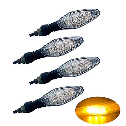 LED Turn Signal Lights Motorcycle Accessories E-MARK Motorbike High brightness DC12V - color: Clear / 4pcs, size: Model 2