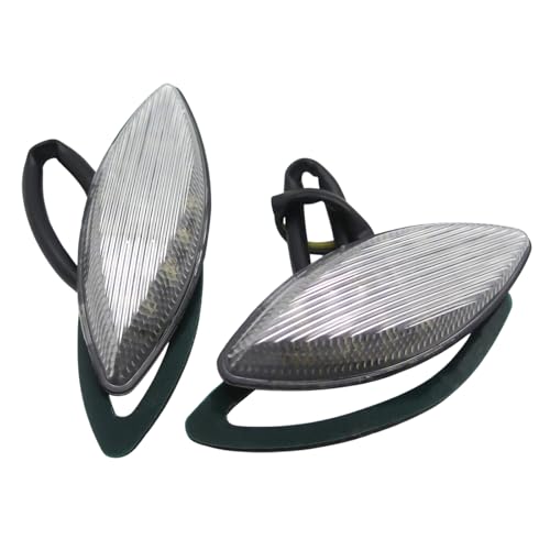 Motorcycle LED Turn Signal Light Indicator Lamp Amber Flush Mount Fit for Kawasaki ZX14 ZX14R ZX-14R 2006-2007 06 07(Smoke)