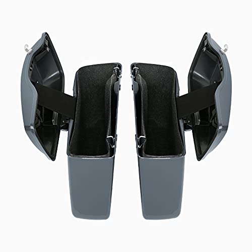 HR3 Gunship Gray Hard Saddlebags Compatible with 2022 Road Glide ST Road Glide Special Road Glide Limited Street Glide ST Street Glide Special Ultra Limited - color: Gunship Gray