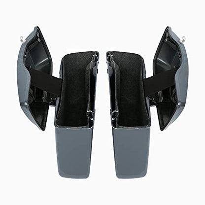 HR3 Gunship Gray Hard Saddlebags Compatible with 2022 Road Glide ST Road Glide Special Road Glide Limited Street Glide ST Street Glide Special Ultra Limited - color: Gunship Gray