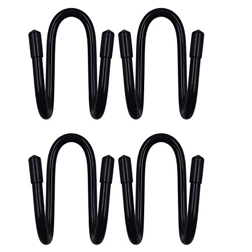 YYST Flexible Over the Seat Hard Hat Rack Holder Back Seat Hanger Headrest Hanger Headrest Hook (Black X 4 Pack) - color: Black X 4 Pack