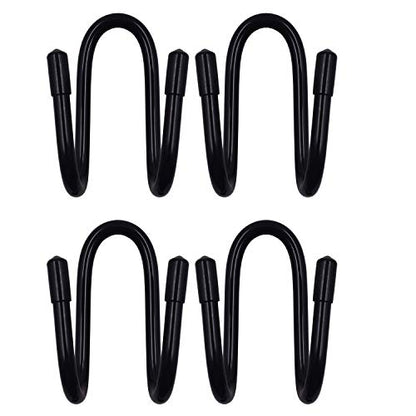 YYST Flexible Over the Seat Hard Hat Rack Holder Back Seat Hanger Headrest Hanger Headrest Hook (Black X 4 Pack) - color: Black X 4 Pack