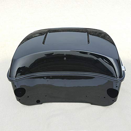SLMOTO King Tour Trunk Backrest, Pad Wrap Backrest Luggage Rack Top Rail Fit for Harley Road King Road Glide Street Glide FLHXSE and CVO FLHR FLHRC FLHRSE FLHT FLHX 2014-2025 - color: AStyle #11