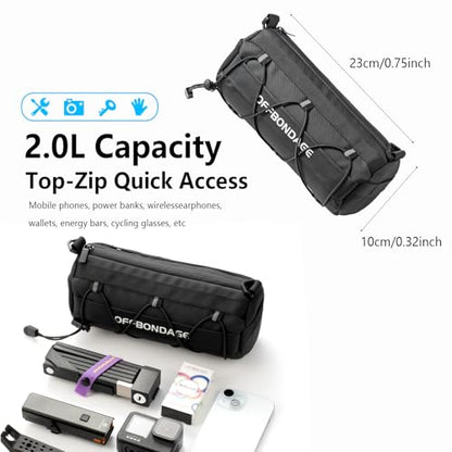 Bike Handlebar Bag for Bicycle Front Storage Bag Waterproof Shoulder Bag with Shoulder Strap for Road Mountain Bike Bikepacking