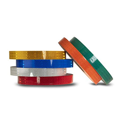 High Intensity Retro Reflective Tape (HXREF) [4 Rolls] 1" (25mm) x 10 yds Red - color: Red, size: 1"(25mm) [4 rolls]