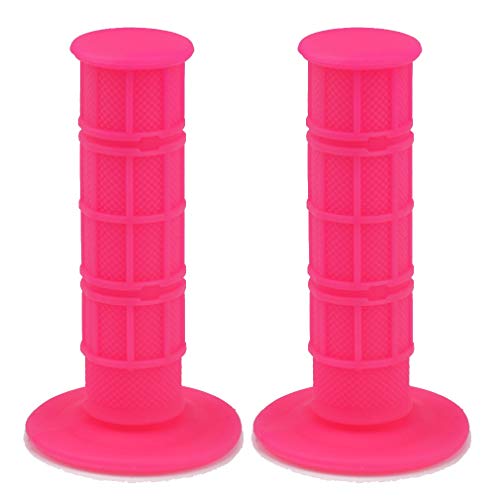 HIAORS Soft Rubber Handle Grips Compatible with Chinese Pit Dirt Motor Trail Bike Motorcycle 50cc 70cc 90cc 110cc 125cc 150cc CRF50 XR50 SSR YCF IMR Atomik Thumpstar BSE Apollo Kayo Stomp Parts Pink - color: Pink
