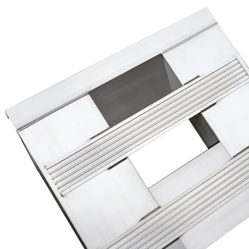 2pcs 6800lbs 6 ft x 15" Aluminum Trailer Ramps with Top Hook Attaching End & Crossbar Anti-Slip Truck Car Auto Ramp Universal Loading Ramps for Motorcycle, ATV, Bike, Lawn Mower - size: 15”W x 72”L