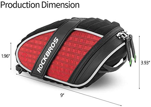 ROCKBROS Bike Saddle Bag Bicycle Seat Bag 3D Shell Saddle Bag Under Seat Cycling Seat Pack for Mountain Road Bike Bicycle Red - color: Red