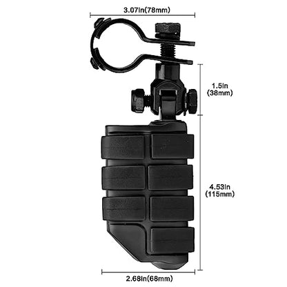VGMOTO Motorcycle 1.25" Highway Footpegs Adjustable Foot Pegs Footrests with Clamps Mounts kit Compatible with Harley Touring Sportster Softail Road Glide Street Glide with 1 1/4 inch Engine Guard - color: Black-Style C