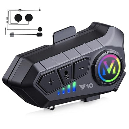 Motorcycle Bluetooth Headset Speaker Skiing Earphone Waterproof Bluetooth Helmet Headset with Noise Cancellation Ultra-Thin Wireless Bluetooth Headphones for All Helmets