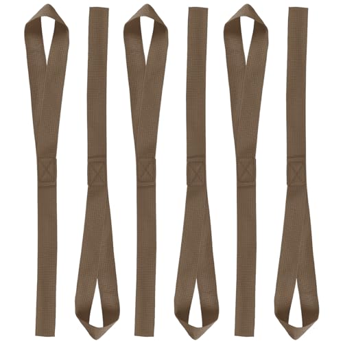 PATIKIL 16"x1" Soft Loop Tie Down Straps, 6Pcs 220lb Load Capacity 1100lb Breaking Strength Strap Loops for Securing ATV UTV Motorcycles Bikes Cargo, Khaki - color: Khaki, size: 16"x1"