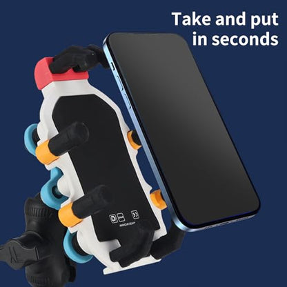 Motorcycle Phone Mount Vibrations Dampener Anti Shake Holder ABS Metal Silicone Mobile Phones Clamp Fits Smartphones - style: B