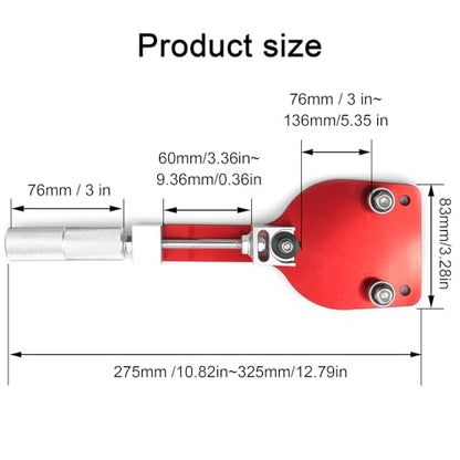 77750 Oil Filter Cutter 2-3/8''-5'' Cutting Range Oil Filter Cutting Tool with a Spare Cutting Blade Can Opener for Car Airplane Lawnmower Motorcycle Filter Use, Aluminum Alloy, Red