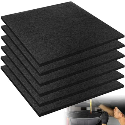 6 Pcs 22'' Oil Drain Splash Pad,No Splatter Pad,Square Oil Change Mat,Oil Splash Pads for Most Oil Drains for Mechanics and Automotive Technicians,Oil Drip Pan,Heat-Resistant