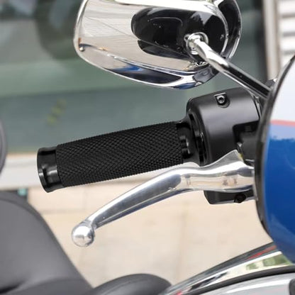1" Electronic Throttle Defiance Handlebar Grips 25mm Hand Grips Fit for Harley Touring Street Glide Road King Road Glide Electra Glide - color: #2 Black