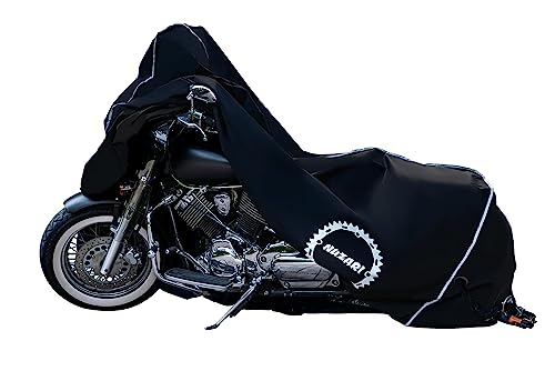 Heavy Duty Motorcycle Cover - Motorcycle Covers Waterproof Outdoor Storage - Motorcycle Cover Waterproof Outdoor - Dirt Bike Covers (Black, Large) - color: Black, size: Large