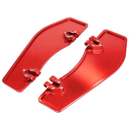 Red Big Rider's Floorboard, Front Footboards Foot Padels Footrest for Harley Touring Road King/Road Glide/Street Glide/Electra Glide/Ultra 1986-2025, Softail 1986-2017 - color: Driver Floor Board-Red