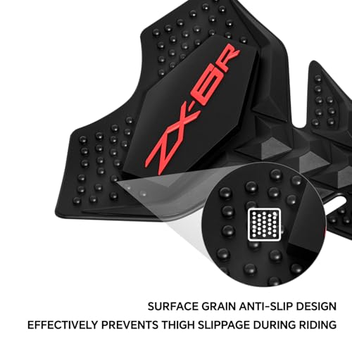 Motorcycle Tank Pad Gas Tank Protector Compatible with Kawasaki ZX-6R ZX6R ZX636 Anti Slip Tank Pad Stickers Gas Oil Fuel Tank Pad Protectors - size: For ZX6R