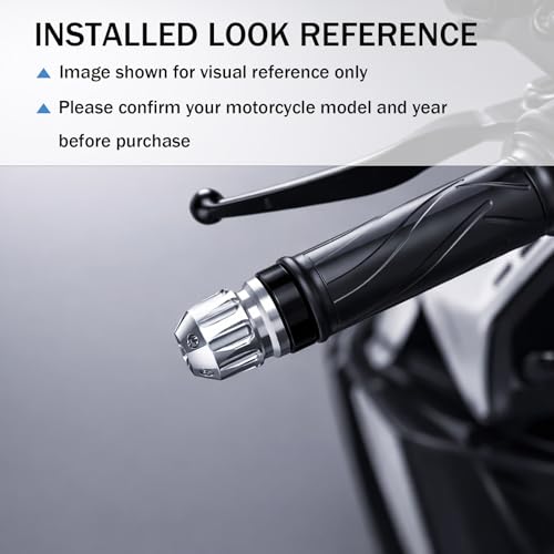 Motorcycle Handle Bar Ends Plug for 17-19 mm Handlebars, Aluminum Heavy Bar End Slider Anti Vibration Handlebar Grip End Weight Caps(Titanium) - color: Titanium