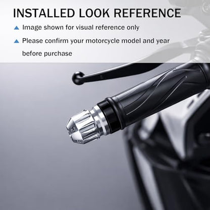 Motorcycle Handle Bar Ends Plug for 17-19 mm Handlebars, Aluminum Heavy Bar End Slider Anti Vibration Handlebar Grip End Weight Caps(Titanium) - color: Titanium