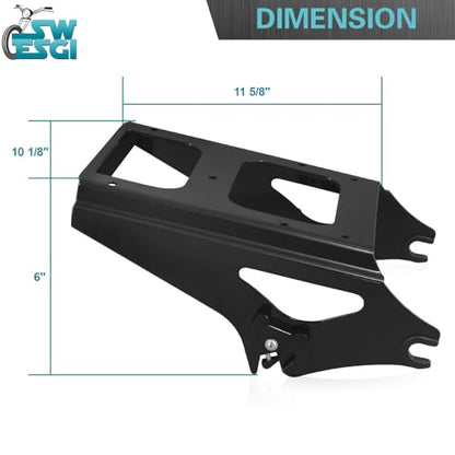 Detachable Two Up Tour Trunk Mounting 09-13 2-Up Tour Trunk Mounting Rack Compatible Harley Davidson Touring Street Glide Road King Road Glide Electra Glide (2009-2013 Rack Black) - color: 2009-2013 Rack Black