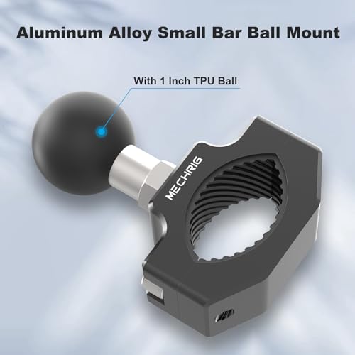 Aluminum Alloy Handlebar Clamp Mount, Long U-Bolt Base with 1 inch Ball Head Compatible with RAM Mount Double Socket Arm & Motorcycle Ebike Phone Holder,Fit for 0.83" to 1.26" Diameter,78015 - size: Large