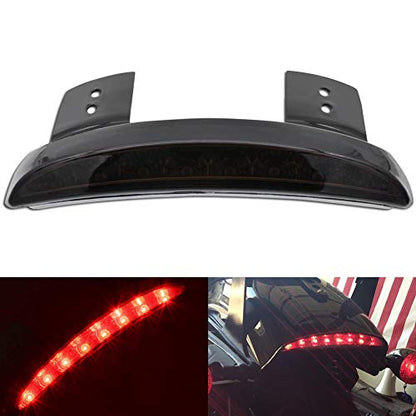 1PC Motorcycle Tail Light Chopped Rear Fender Edge LED Brake Light License Plate Light Stop Running Light for XL 883N 1200N XL1200V XL1200X (Smoke Shell) - size: NO.1-Smoke Shell