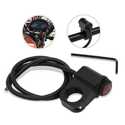 FLYPIG 12V Motorcycle ATV Waterproof Handlebar Headlight Switch | Fog Spot Light LED On Off, Fits 7/8 inch 22mm, For Motorcycles Bicycle Motorbike ATVs Scooters