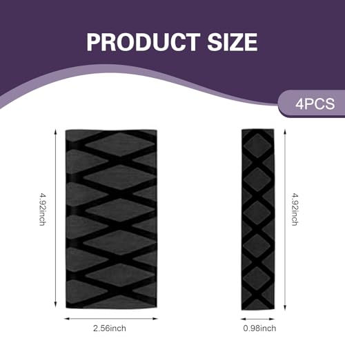 4PCS Motorcycle Hand Grips Cover, Anti-Slip Mesh Pattern Handlebar Protector, Heat Shrink Rubber Motorbike Grips Protective Sleeve, Universal for Most Vehicle Handles, Handbrakes (Black)