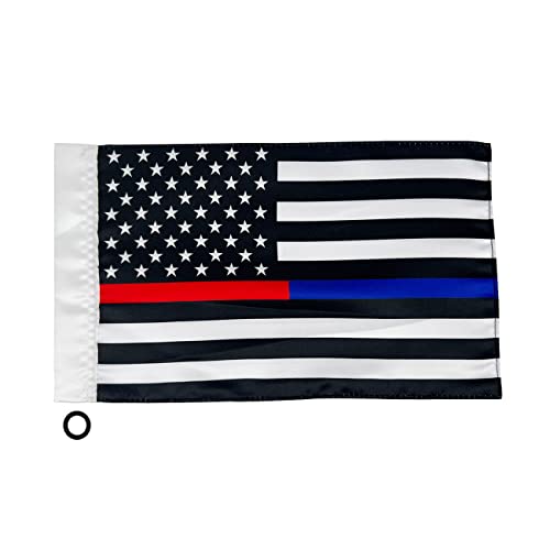 Motorcycle Flag,Thin Blue Red Line American Flag,Double Sided Double Stitched Motorcycle Flag 6X9 - color: blue/red
