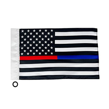 Motorcycle Flag,Thin Blue Red Line American Flag,Double Sided Double Stitched Motorcycle Flag 6X9 - color: blue/red