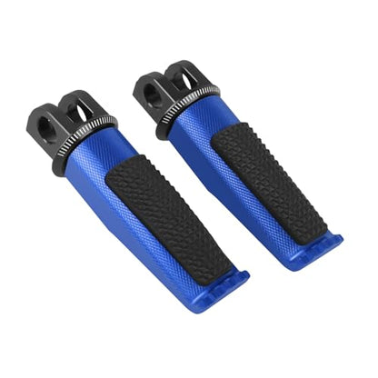 Motorcycle Footpegs Rear Passenger Foot Pegs Replacement for Yamaha YZF R25 R3 R15 MT03 MT25 MT07 MT09 MT10 XSR 700 900 T-MAX TMAX T MAX 530 500 FZ1 FZ6 Foot Rests Pedal (blue) - color: blue