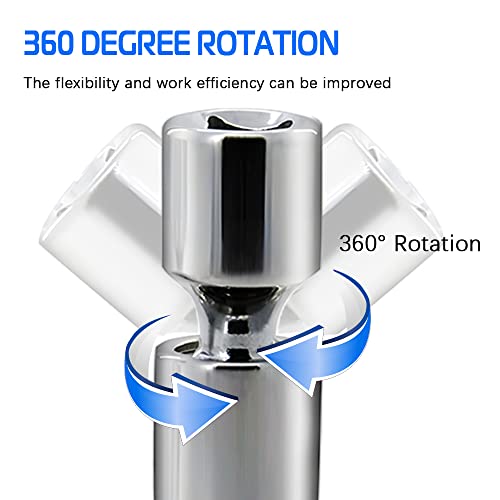 A ABIGAIL 16mm Thin Wall Swivel Magnetic Spark Plug Socket 3/8 Inch Drive 12-Point 5/8 Inch Spark Plug Socket Removal Tool Compatible with Motorcycle, Car, SUV, BMW - size: 16mm
