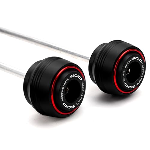 Motorcycle Front Rear Fork Sliders Wheel Frame Slider Crash Protector Axle Slider Crash Pads Compatible With Z900 Z900RS Z900SE Z 900 RS SE 2019-2024 2025 (Red, Front and Rear Slider) - color: Red, size: Front and Rear Slider