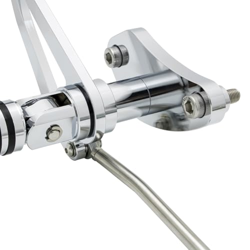 CNC Chrome 2.17" Forward Controls Foot Pegs Footrests Shift Levers Linkages Kits Compatible with 1995-2006 Kawasaki Vulcan 800 VN800 A B Classic E Drifter - color: Chrome A, size: VN800