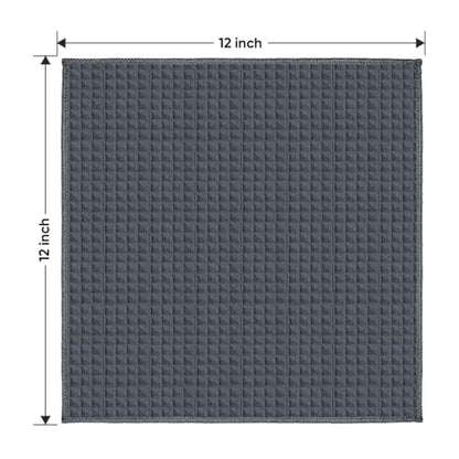 HOMEXCEL Waffle Weave Microfiber Towel, 10 Pack Lint Free Cleaning Rags, 12 x 12 Inches Barista Towels, Reusable Microfiber Cleaning Cloth for Household, Kitchen, Glass and Window, Grey - color: Grey