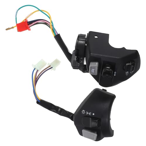Totority 2pcs Motorcycle Handlebar Switch Set for Mio Lc135, Waterproof Left Handle Control Switch with Horn Button, Motorcycle Electrical Replacement Parts for Scooter and Motorbike