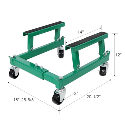 1500lbs ATV Motorcycle Engine Cradle Dolly - Heavy Duty Maintenance Stand | Roll your heavy bike or ATV anywhere with ease—saves your back, protects your frame, and tucks away compactly when not in use
