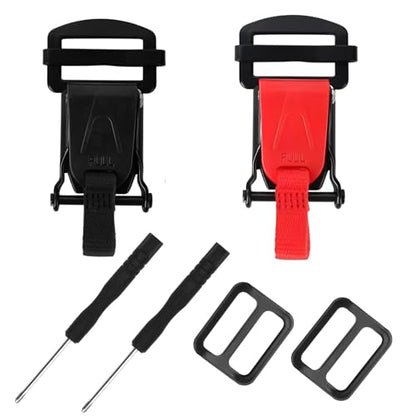 2 Pack Helmet Quick Release Buckle Kit, Motorcycle Helmet Quick Release Chin Strap Clip, Double D-Ring to Insert Buckle Conversion, Carbon Steel Fast Release for Full Half 3/4 Helmets