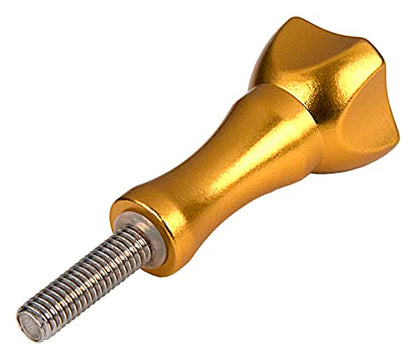 Fotodiox GoTough 35mm Gold Metal Thumbscrew Compatible with GoPro HERO3, HERO3+, HERO4, HERO5, HERO6, HERO7 2-Prong Mounting System Pro - color: Gold, size: Medium