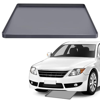 Under Car Oil Spill Mat Oil Drip Pan, Garage Floor Mat Drip Tray, Soft Silicone Pad With Raised Edge, Liquid Drain Pan Catcher Automotive Tray, Driveway Pad For Liquid Leaks Non-Slip No Splatter 34-22