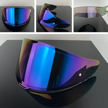 Shoei RF1400 X15 Helmet Visor Replacement Shield, Anti-Fog Sun Shield Accessory Compatible with RF-1400, X15, CWR-2, Z8, X-SPR PRO(Bright Purple) - color: Bright Purple