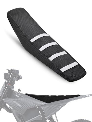 JFG RACING Seat Cover for VALTINSU Electric Dirt Bike,PVC Non-Slip Cushion Guard for VALTINSU EM5 Motorcycle Off-Road Ebike-White - color: White