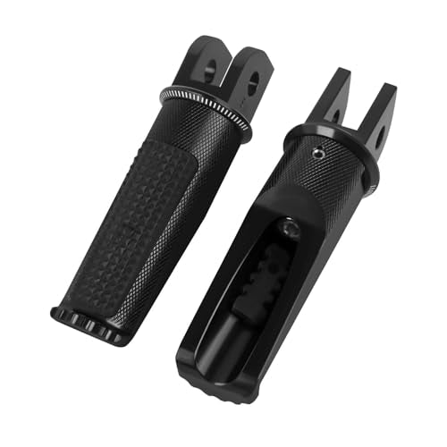 Motorcycle Footpegs Front Passenger Foot Pegs Replacement for BKING DL250 SV650 GSR600 GSR750 GSXR1000 GSXR600 GSXS1000/GT V Strom DL650 DL1000 DL650XT DL1000XT Foot Rests Pedal (black) - color: black