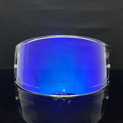 Assault Helmet Visor,Motorcycle Helmet Shield Replacement UV Protection Windshield Compatible With Assault,Stream,Rapid,Storm,FF320,FF328,FF353,FF800(Revo Clear Blue) - color: Revo Clear Blue