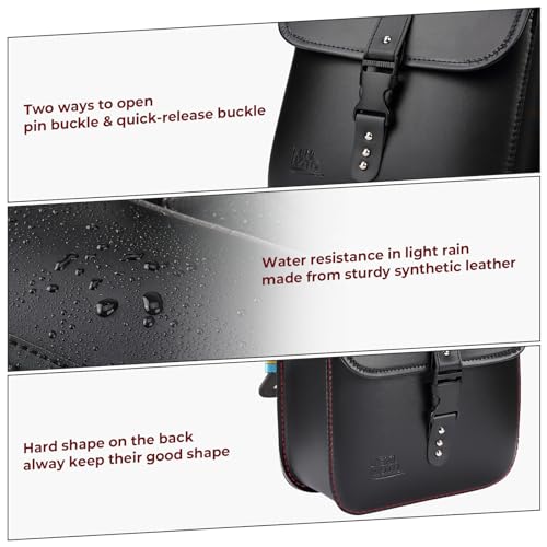 KEMIMOTO Motorcycle Saddlebags Throw Over Saddle bags Small Size Panniers 15L Side Luggage Saddlebags for Motorcycle Universal Sportster Softail Dyna Road King Rebel Synthetic Leather - style: Without Lock