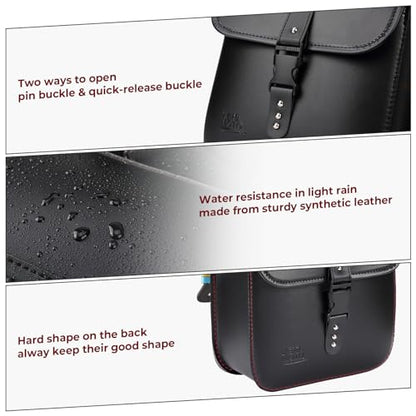 KEMIMOTO Motorcycle Saddlebags Throw Over Saddle bags Small Size Panniers 15L Side Luggage Saddlebags for Motorcycle Universal Sportster Softail Dyna Road King Rebel Synthetic Leather - style: Without Lock
