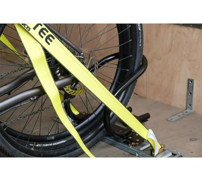 Mytee Products 7" Motorcycle Wheel Chock Steel for E-Track/X-Track System Fits Motorcycle Front Tires up to 7” Wide (Not Ideal for Scooters, or Kids’ Bikes)- Black - size: 1 - Pack
