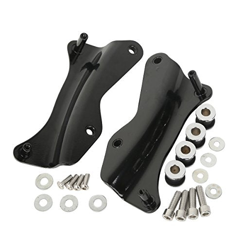 TCT-MOTORPARTS Black Detachable Backrest Sissy Bar w/Docking Hardware Kits Fit For Harley Touring Street Road Glide 2014-2025 - color: Black #1(2014-2025)